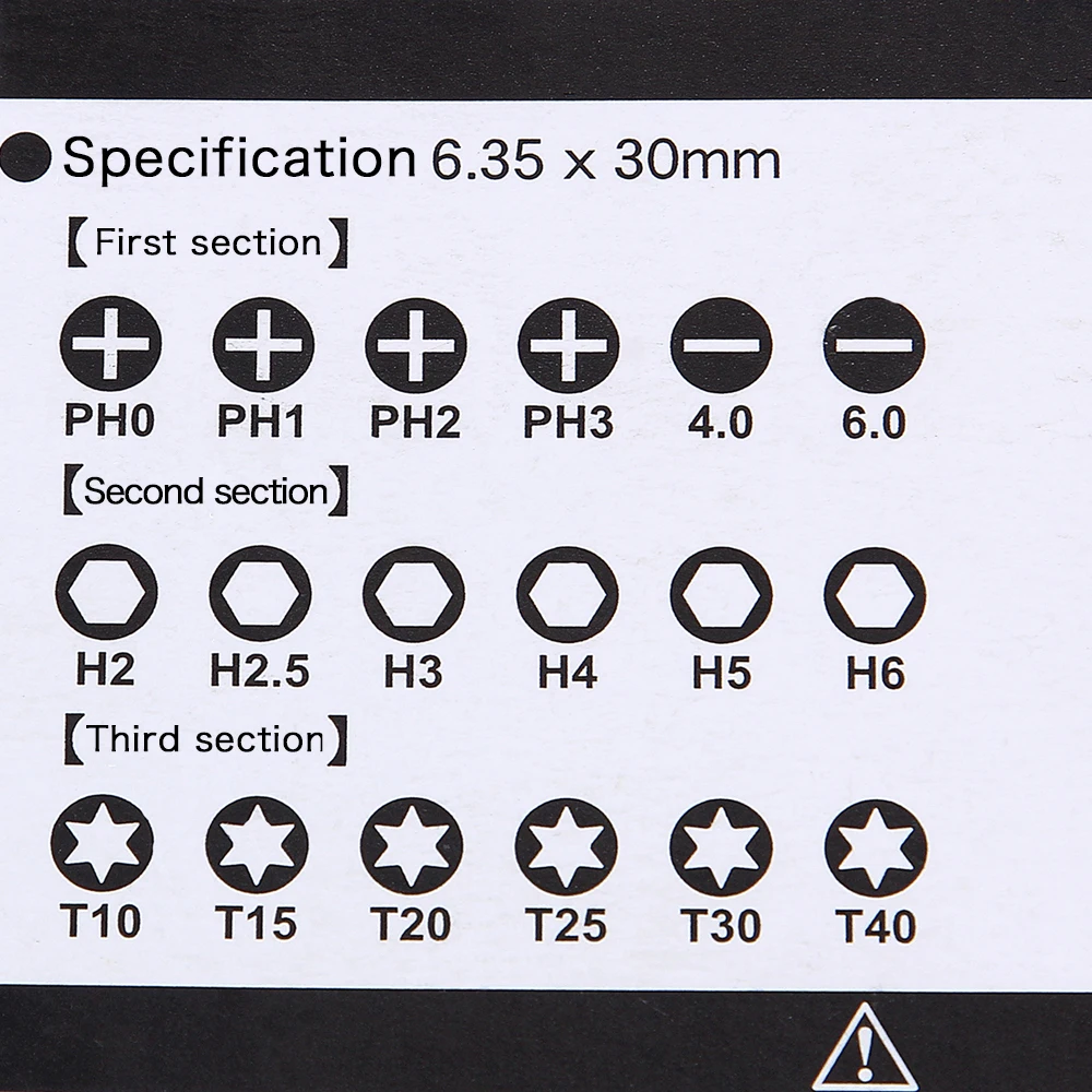 19 шт. Портативный Магнитная ключ S2 отвертки биты 1/4 &quothex хвостовик с philips слот