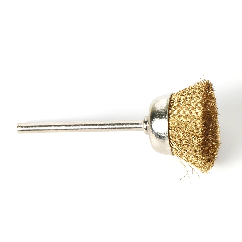 Dutoofree 10pcs Brass Wire Brushes Dremel Accessories For Rotary Tools Shape Diameter 15mm Shank 3mm Tool | Инструменты