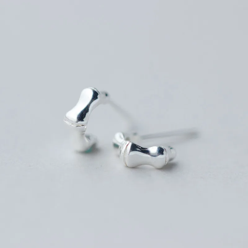 

925 серьги sterlingSV женские индивидуальные маленькие костяные Серьги Симпатичные Супер серьги Модные для мужчин и женщин