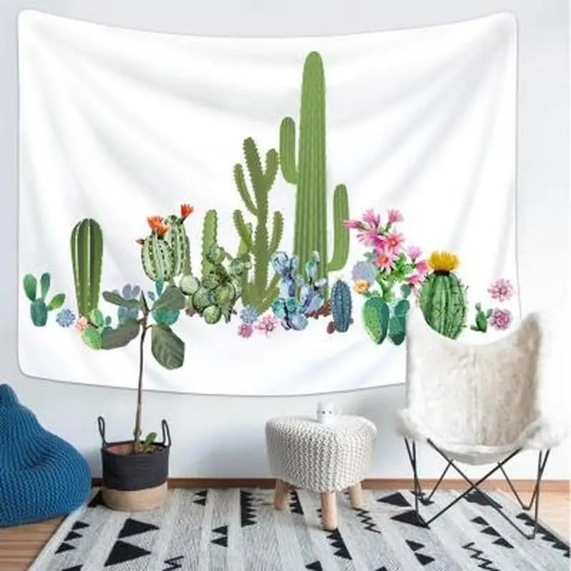 16 видов стилей Мандала настенный кактус гобелен зеленый суккуленты 3D Цветочный