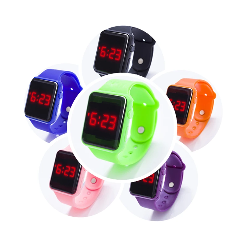 Модные женские часы спортивные цветов дополнительно цифровой дисплей LED