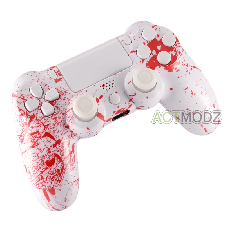 Крови узорной полный набор оболочки чехол ремонта кнопок для PS4 контроллера JDM-010 JDM-020
