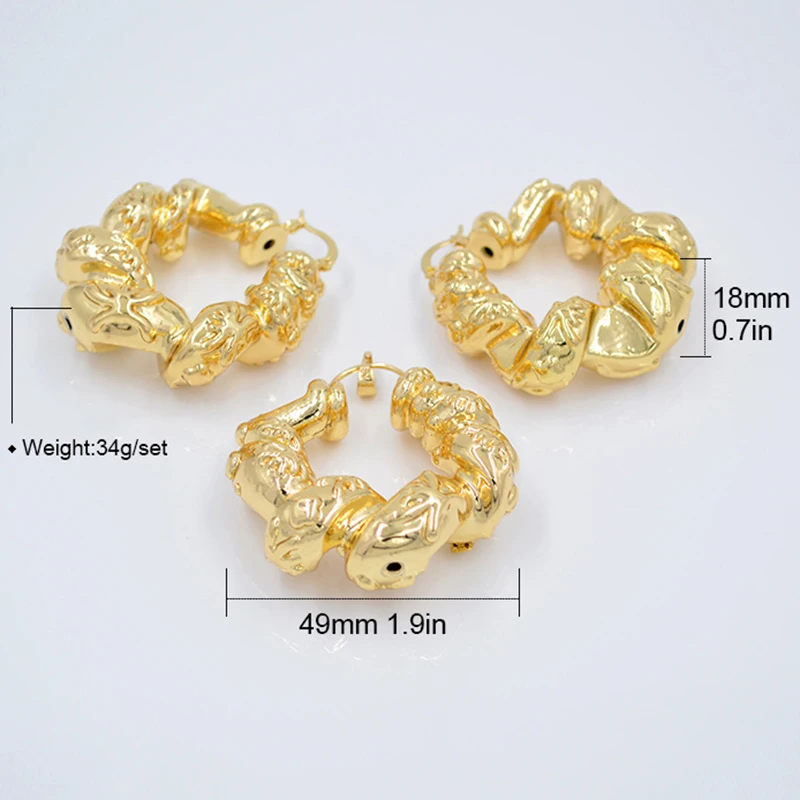 Sunny Jewelry эффектный комплект ювелирных изделий большой обруч Свадебные Уникальные