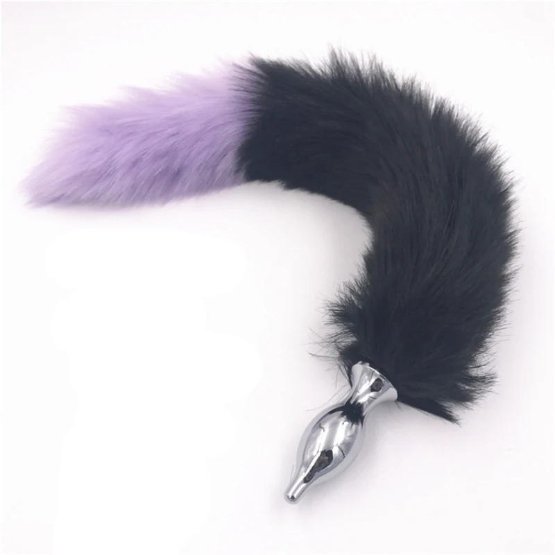 Анальная пробка 3 размера анальная из нержавеющей стали черный и фиолетовый топ