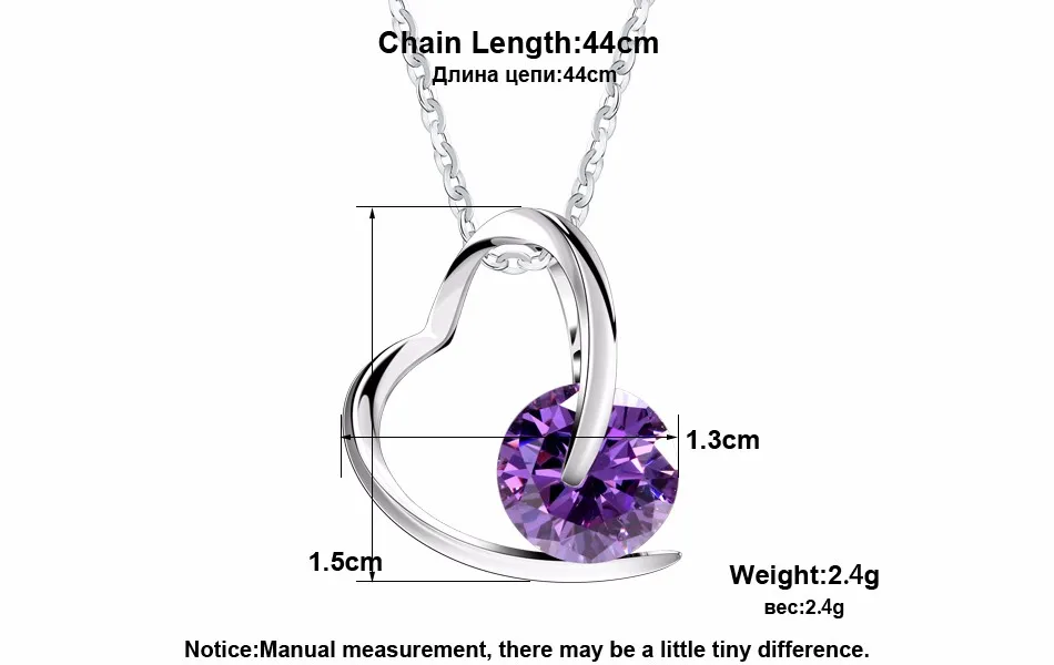 ORSA JEWELS 925 пробы Серебряное ожерелье в форме сердца с австрийским кубическим цирконием ААА для женщин драгоценный подарок для девушек SN47