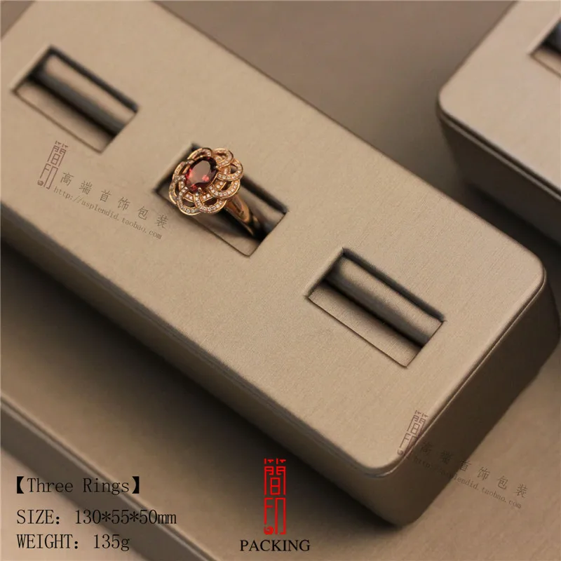 Счетчик ювелирных изделий дисплей реквизит для 3 колец окна держатель серебряный