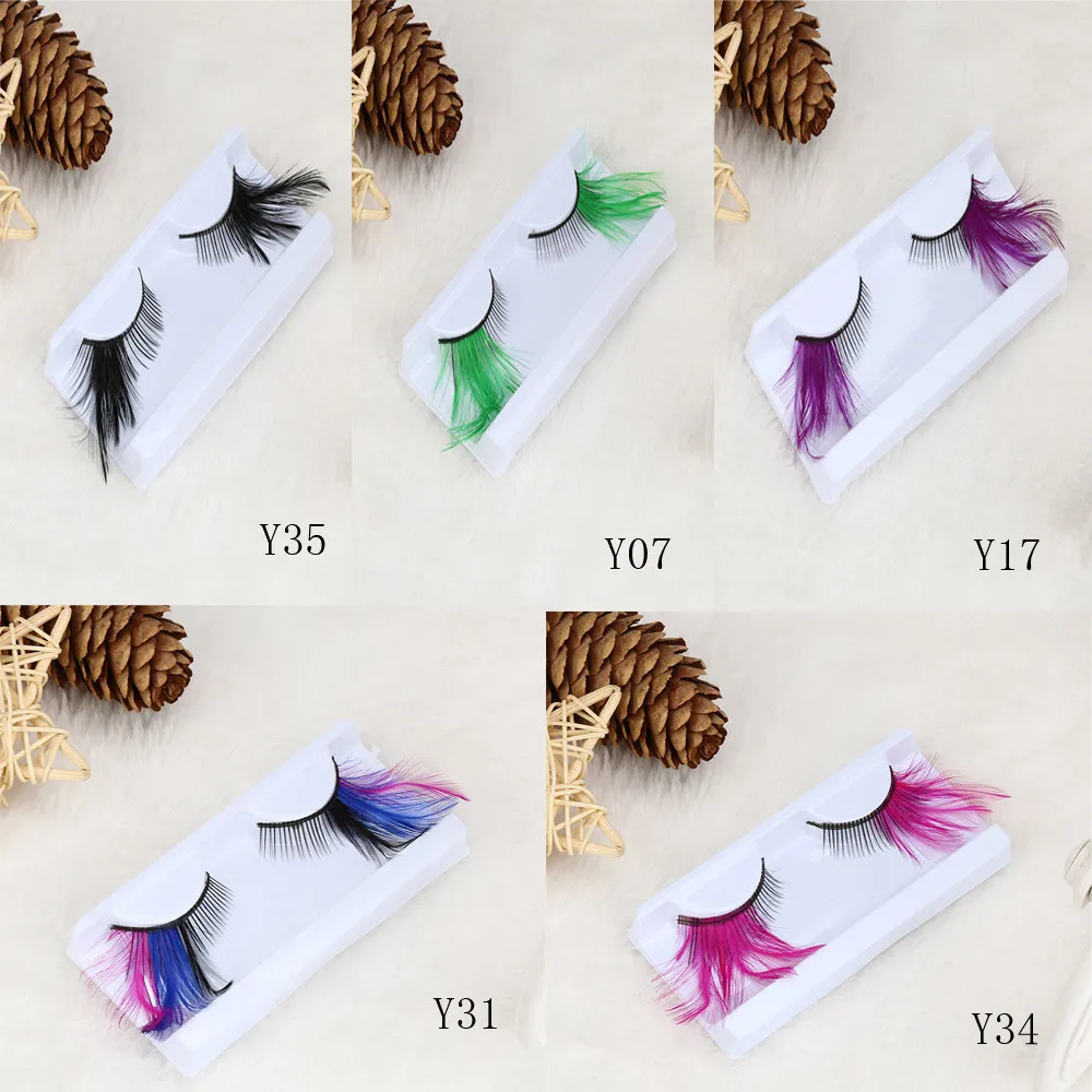 Beauty Maquiagem 1 пара женские Необычные мягкие длинные накладные ресницы для макияжа