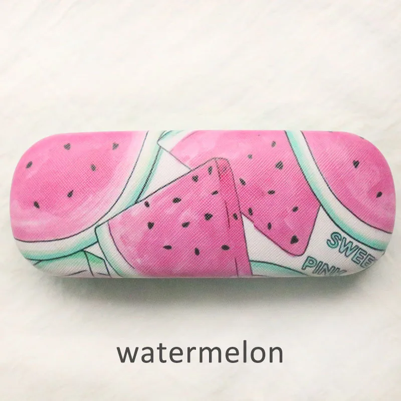 watermelon Модный портативный футляр для очков с фруктовым узором Чехол для очков карамельный цвет 1 шт. футляр для солнцезащитных очков жесткий футляр для хранения - Цвет: watermelon