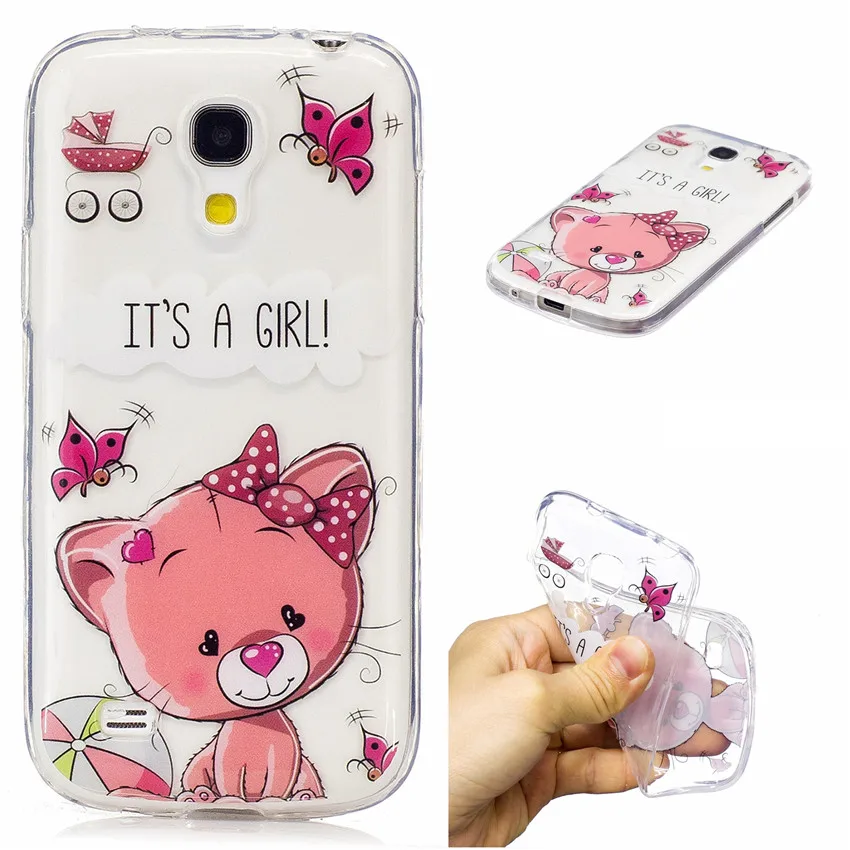 Для Coque Samsung S4 MINI чехол принт ультра тонкий мягкий ТПУ силиконовый для Fundas Galaxy Mini