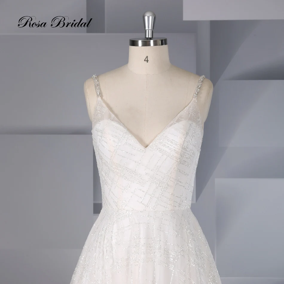 Платье для свадьбы Rosabridal A-Line дизайнерское кружевное платье из тюля с глубоким