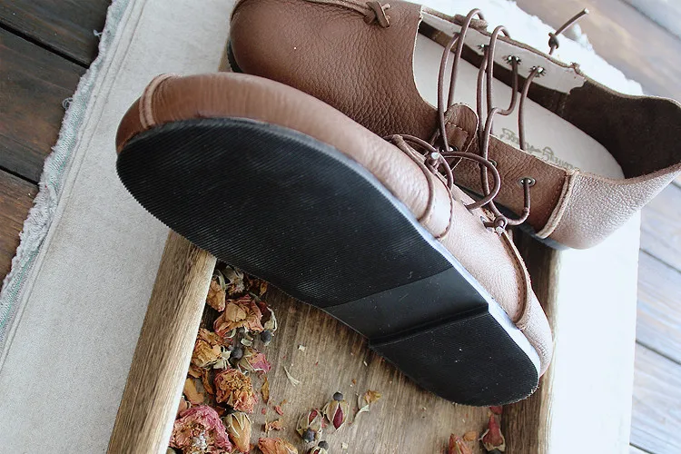 Careaymade-Retro Genuine Leather super soft sole single shoes original literature and art spring summer small | Обувь