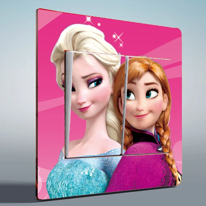 1 шт. выключатель света наклейки принцесс Анны и Эльзы стены стикеры прекрасный