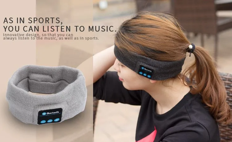 100 шт. Hands-free Музыка Спорт Телефонный звонок ответить Головные уборы Беспроводной работы при прослушивании музыки по Bluetooth повязка на голову, волшебный наушники микрофон mp3 человек Для женщин шляпа