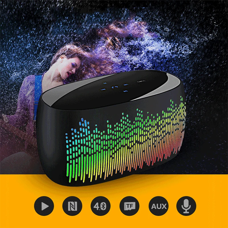 11 LED Настольный Bluetooth динамик мини колонки Hands Free портативный беспроводной с tf