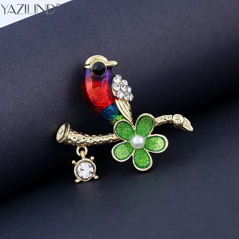 Best lady Hot Sale Brand Jewelry Fashion Women Simulated Pearl Brooches Scarf Bukle Shoulder Shiny Luxury Bird Brooch Clip Pins | Украшения