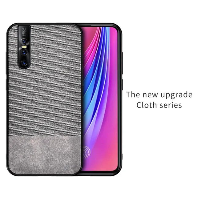 Splice Gray Ткань крышка для Vivo V15 Pro Чехол мягкое силиконовое покрытие жесткая задняя панель из поликарбоната КРЫШКА ДЛЯ VIVO V15 S1 V15Pro Защитные Чехлы оболочки - Цвет: Splice Gray
