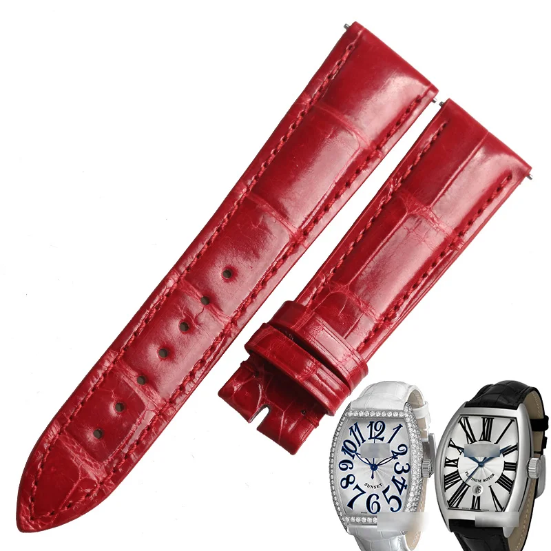 Wentula ремешки для Franck Muller FM6850/FM5850/2852 кожи аллигатора/крокодиловой Смотреть Band