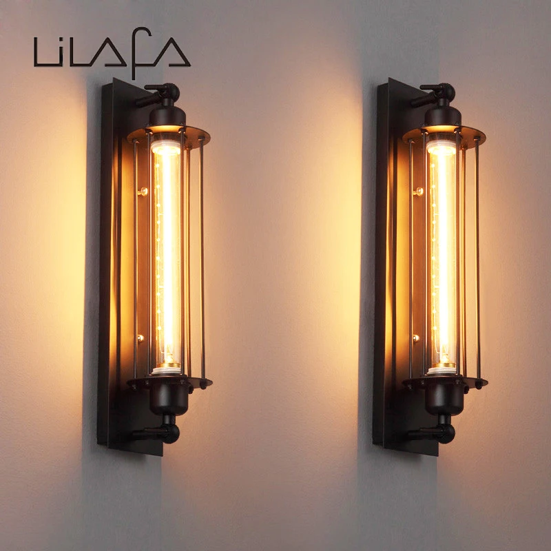 Американский винтажный настенный светильник в стиле лофт освещение для кровати