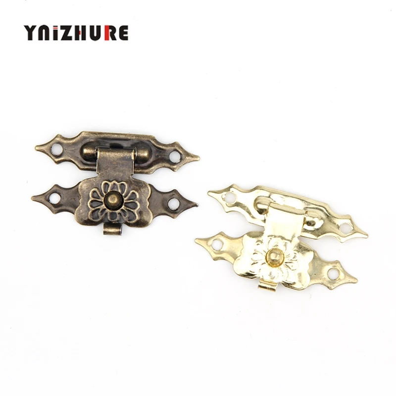 Античная железная коробка ювелирных изделий замок Hasp заблокирован деревянные