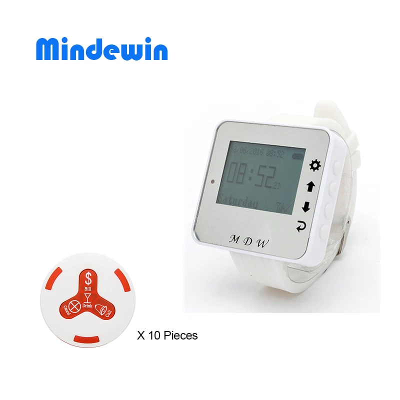 Беспроводная система звонков в ресторане 10 шт. водонепроницаемая кнопка вызова M