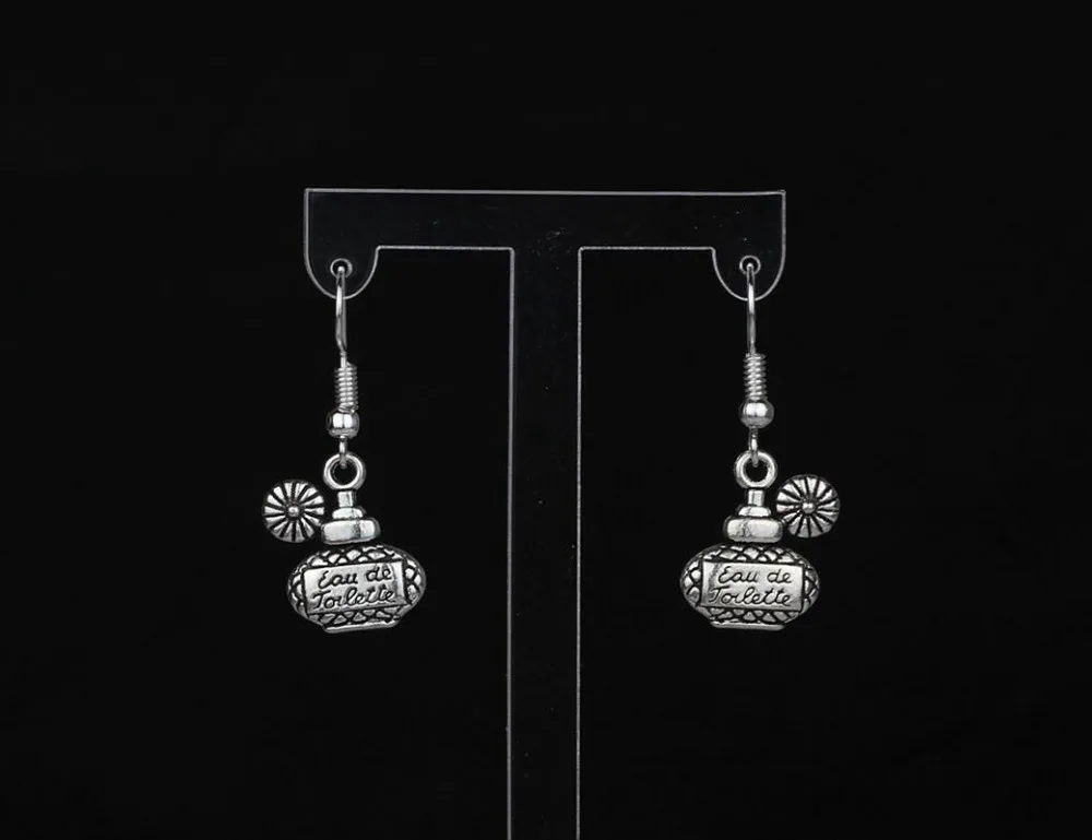 Античные серебряные круглые серьги капельки для духов нижнее белье с цветами