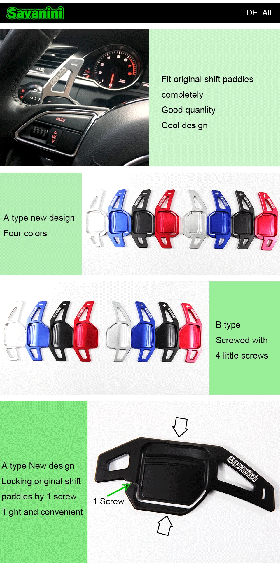 Savanini DSG руль Шестерни переключения передач Расширение для Audi A3/A4/A5/Q3/Q5/Электронный платёж(Телеграфный перевод)/S3/R8/A6 автомобильные аксессуары