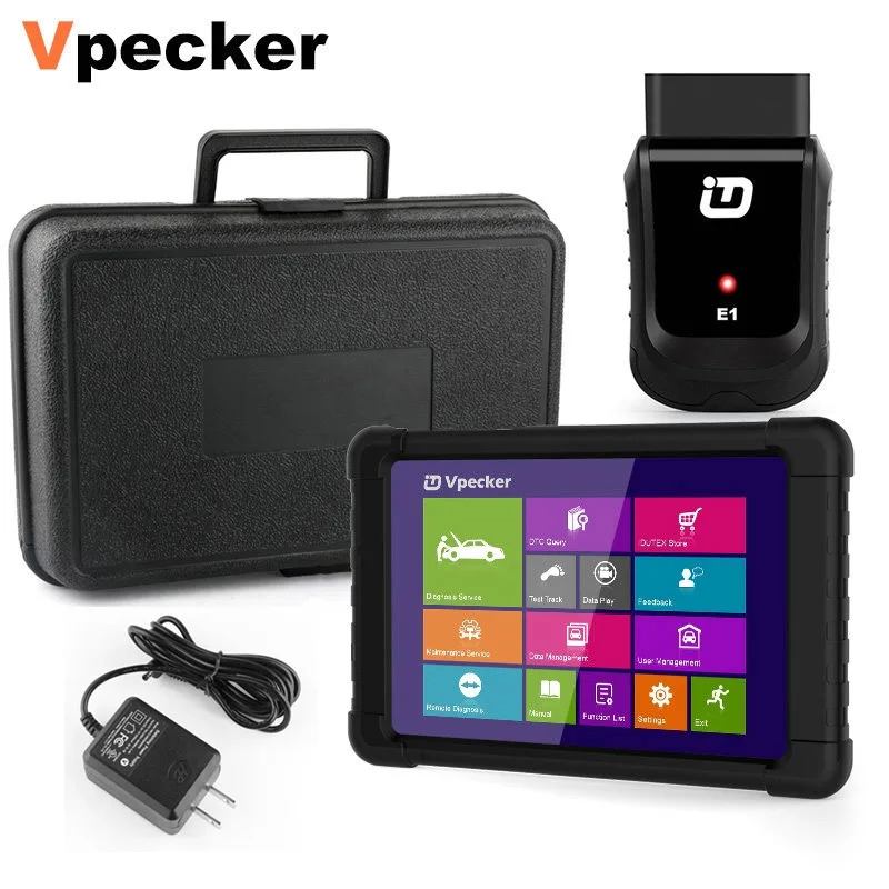 E1 With US PLUG VPECKER E1 Wifi OBD2 Автомобильный сканер Easydiag масло EPB сброс ABS SAS подушка безопасности с планшетом бесплатное обновление ODB OBDII диагностический инструмент - Цвет: E1 With US PLUG