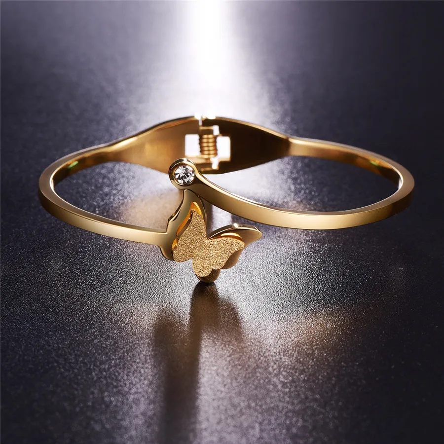 Martick весенний цвет популярный одиночный Сияющий скраб Браслет Бабочка для женщин