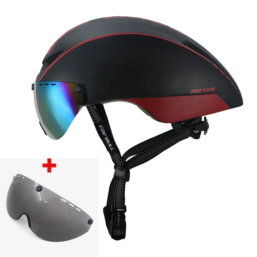 Casco de bicicleta дорожный велосипедный шлем с очками для мужчин и женщин tt велосипедный шлем очки Сверхлегкий гоночный велосипедный шлем 2 линзы