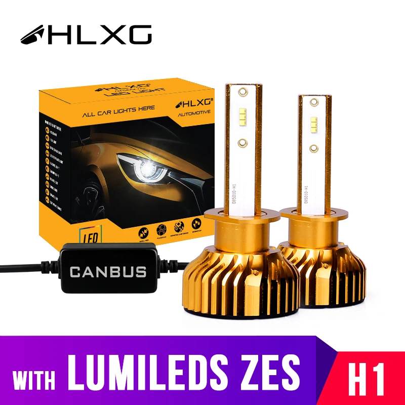 HLXG H7 LED H4 Lumileds Luxeon ZES Автомобильные Светодиодные Лампы Головного Света H1 H11 H8 HB3 9005