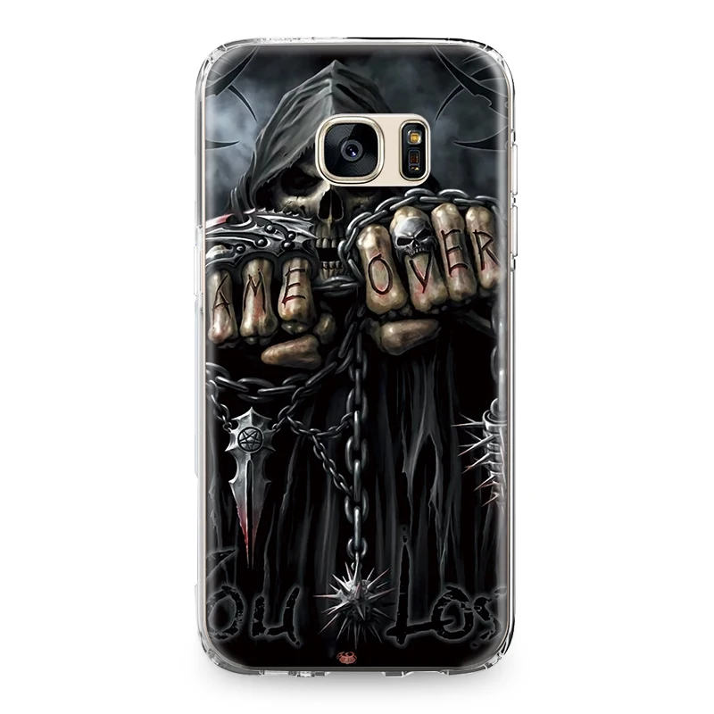 Личность Корона череп голова TPU Защитный чехол для samsung Galaxy S4 S5 S6 S7 край S8 S9 S10 плюс S10e Note 4 5 8 9 силиконовый чехол для телефона