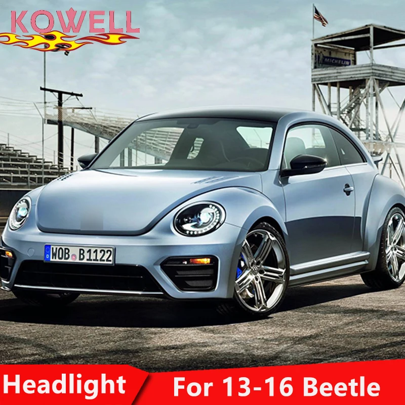 

KOWELL Car Styling for VW 2013-2019 LED Headlight for Beetle Head Lamp LED Daytime Running Light LED DRL Bi-Xenon HID