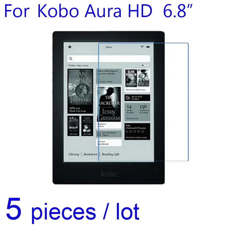 5 шт./упак. Защитные пленки для Kobo Aura H20 Edition 2 2017/One 7 8/HD 6 8 LCD Прозрачная/матовая/нано