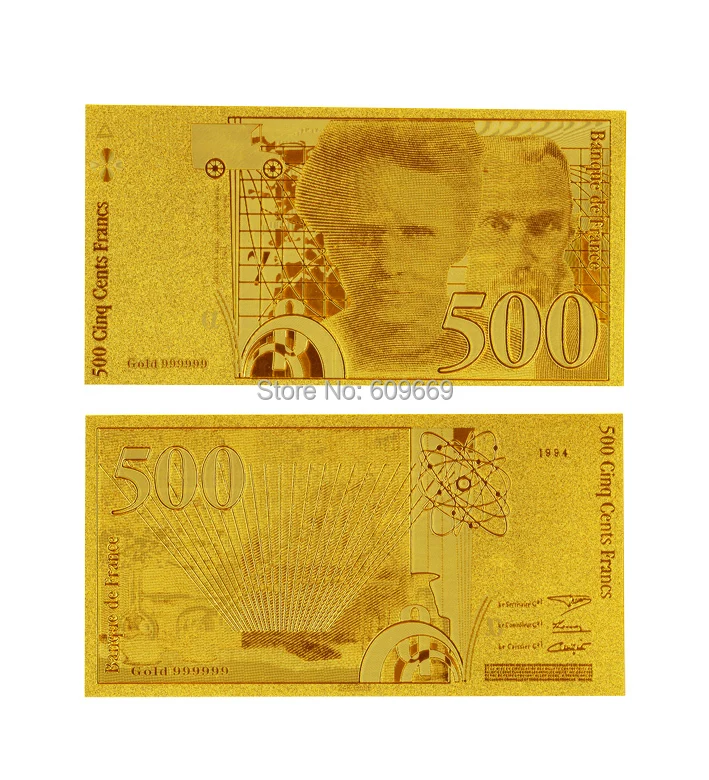 Золотое покрытие для банкнот 500 центов 1994 долларов Золотая фольга новые