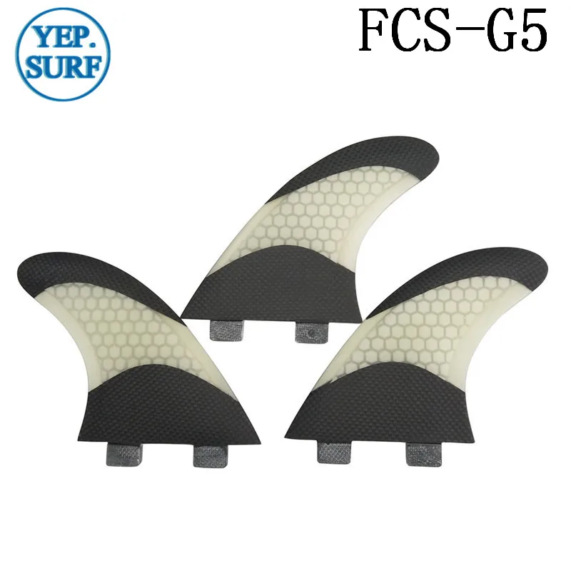Доска для серфинга FCS G5 плавники из стекловолокна белого цвета стандартные