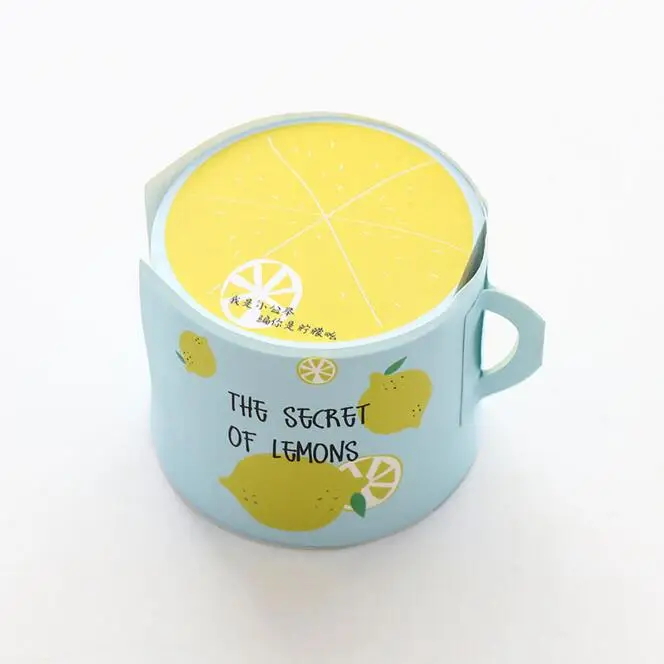 Lemon 400 листов творческий Kawaii фруктовый салат образная записка тормозные колодки для записок Бумага ежедневно, чтобы сделать его блокнот ежедневник - Color: Lemon