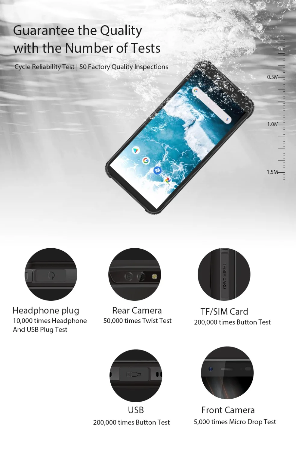 BLACKVIEW Черная Акула BV5500 водонепроницаемый смартфон с IP68 5 &quotHD + 18:9 экран Android 8 1 MTK6580P