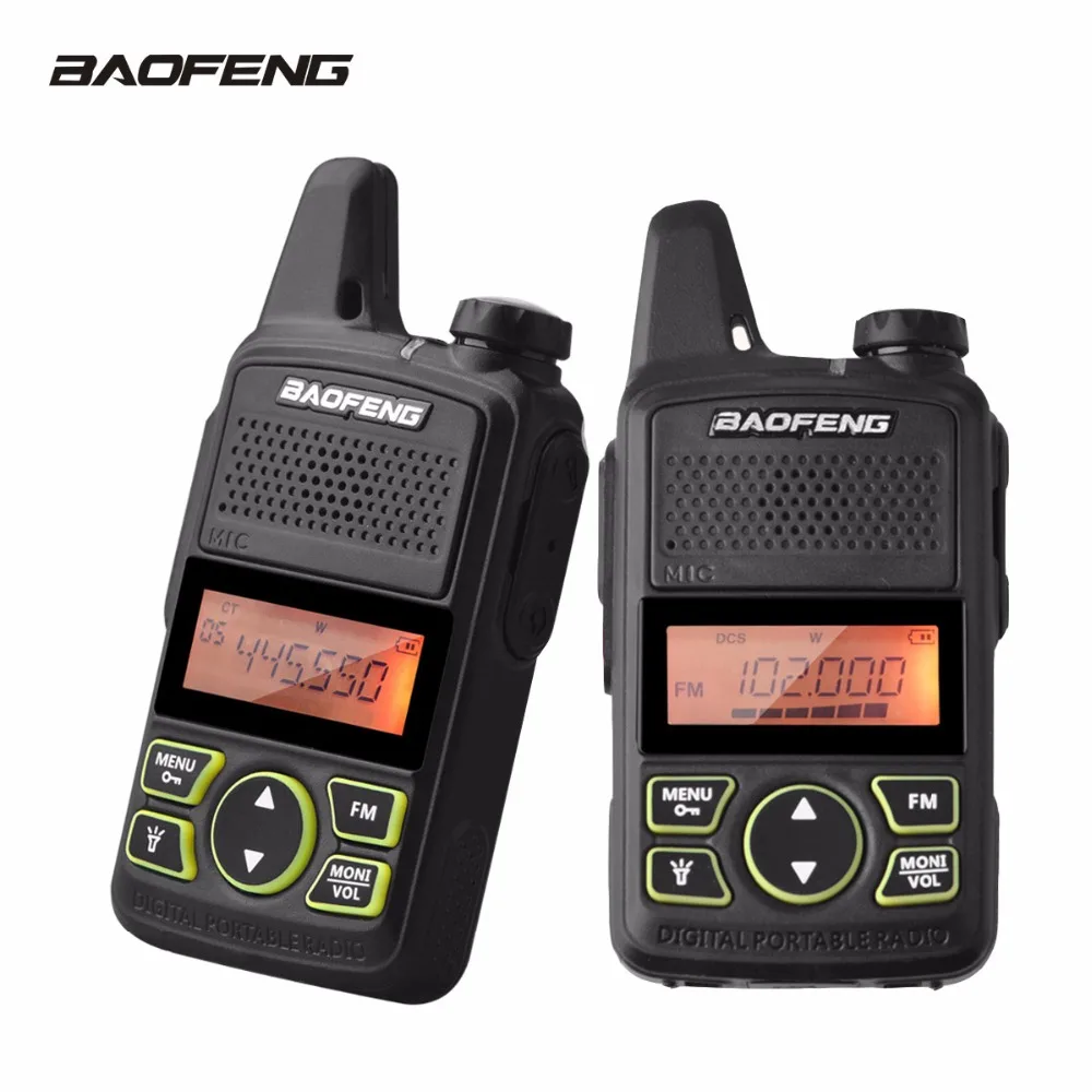 2 шт. портативная рация Baofeng T1 два канала 400 470 МГц|portable ham radio|handheld transceiver2pcs baofeng |