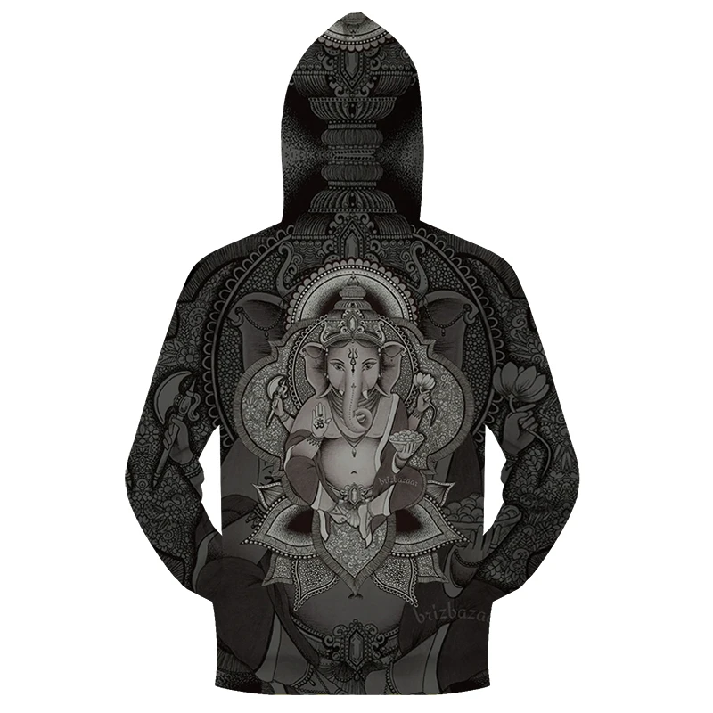 Ganesha от Brizbazaar Art толстовки на молнии мужские спортивные костюмы забавное пальто с