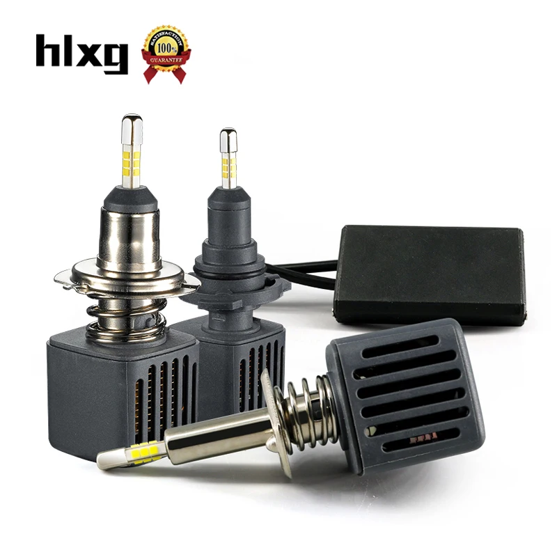 HLXG 1 пара H4 H7 H11 Светодиодный H1 HB3 9005 H8 H9 HB4 9006 светодиодный фонарь для автомобильных