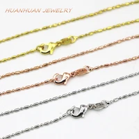 fashion statement women 3 pcs link chain necklace 1mm copper stainless steel chokers chains wholesale price jewelry 18inch b3385