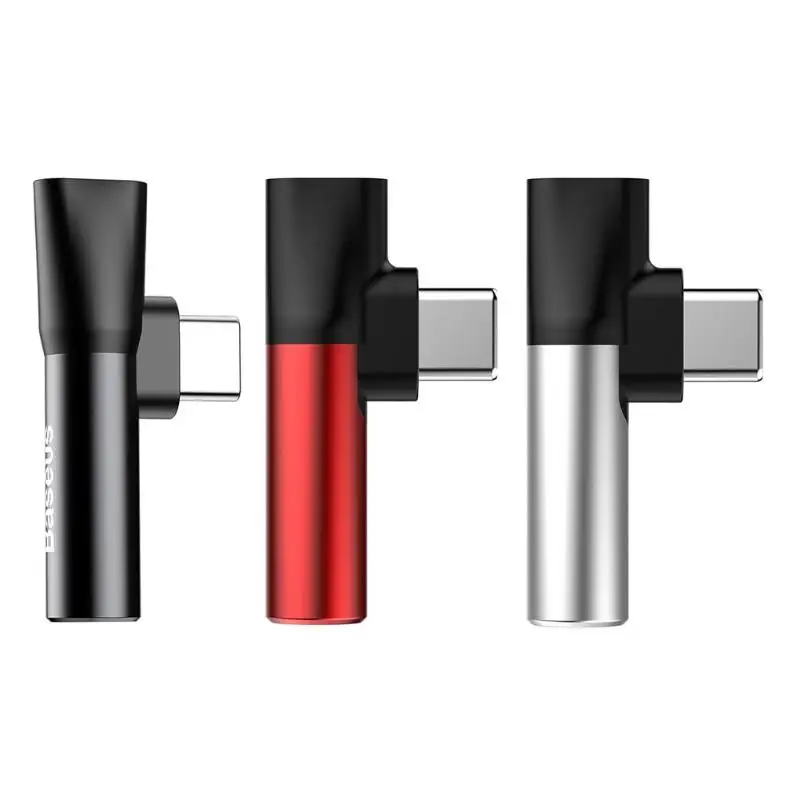 Baseus usb type C папа-type C Мама+ 3,5 мм разъем адаптер type-C для зарядки наушников Конвертер Разъем для мобильного телефона