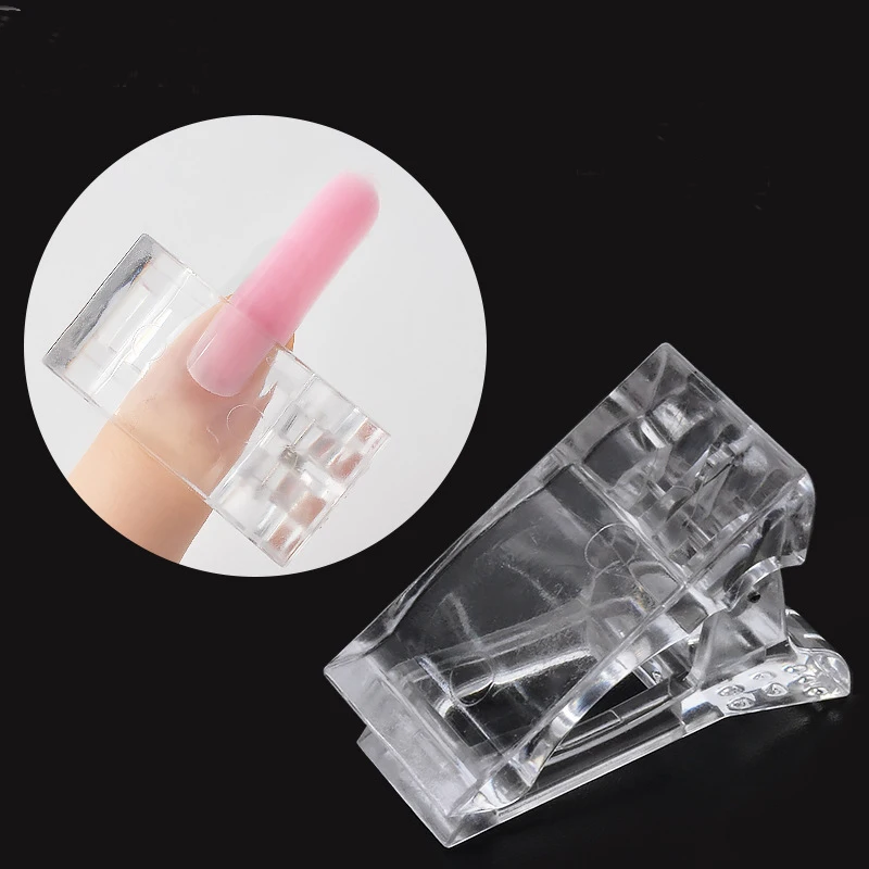 

1pcs nail tips clip transparent crystal finger quick building gel DIY extension fake nails art manicure tool MZ071