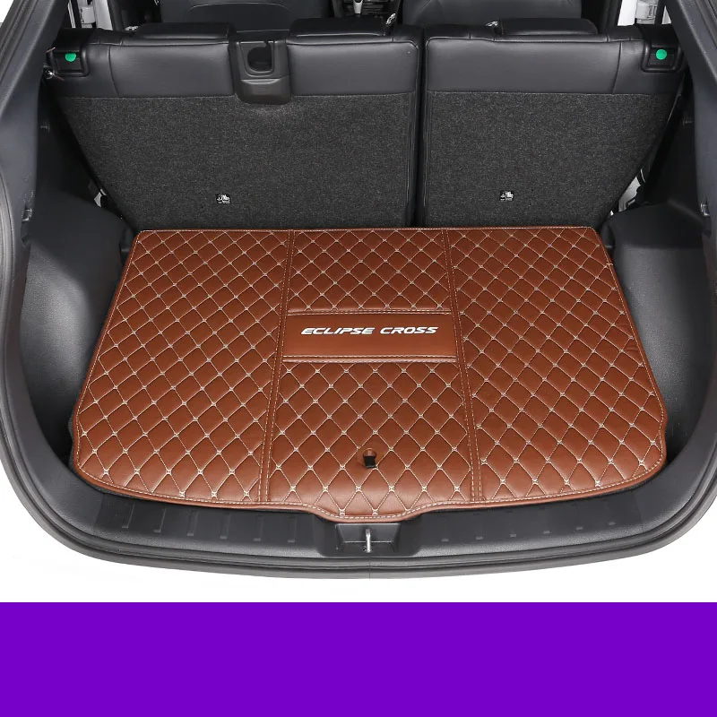 brown 1pcs Полностью закрытый коврик для багажника, Модифицированная автомобильная коробка для хвоста, конверсионные аксессуары для Mitsubishi ECLIPSE CROSS - Цвет: brown 1pcs