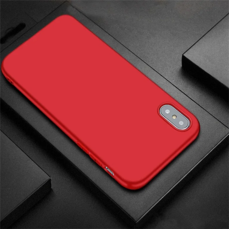 Тонкий мягкий матовый чехол из ТПУ для Iphone X Xs Max XR 6 7 8 6s Plus лучшая защита от ударов |