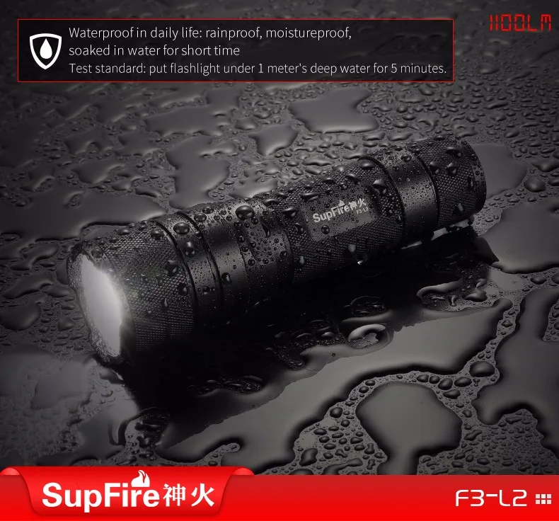 Мощный светодиодный фонарь Supfire F3-L2 Масштабируемые вспышки света мини Linterna Фонарик светодиодный для Nitecore Olight Surefir Fenix Nicron Фонари A034