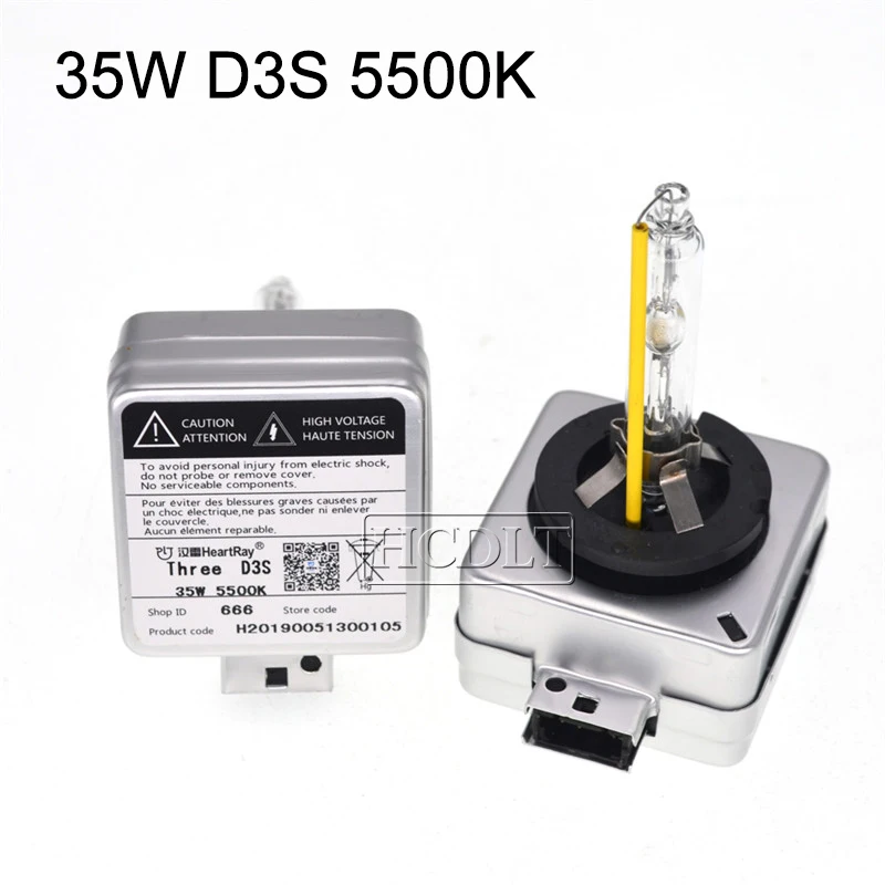 HCDLT супер видение оригинальный HeartRay 35 Вт 5500 к D1S D2S Xenon D2H D3S D4S 6500 белый Авто фара УФ