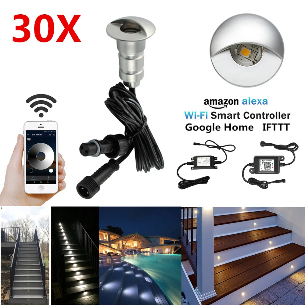 Водонепроницаемые садосветодиодный светодиодные светильники полулуна 30x26 мм 12 В