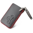 Кожаный чехол для автомобильных ключей с 3 кнопками, защитный чехол для смарт-карт Renault Clio Logan Megane 2 3 Koleos Scenic