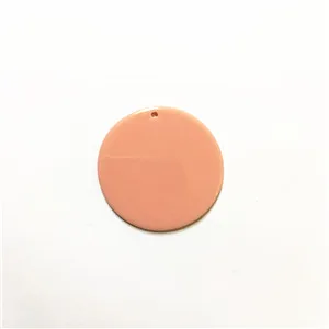 peach Новое поступление! 35mm100pcs/лот Акриловые подвески в форме монеты для серьги-гвоздики/серьги аксессуары/детали для серег DIY - Цвет: peach